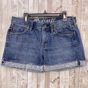 Madewell Frayed Cuffed Denim Shorts